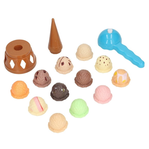 Ice Cream Cone Pretend Game, Pretend Play Food Stacking Early Educational Ice Cream Game Balancing for Desktop for Kids