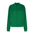 thumbnail image 5 of Women's Zip Up Cropped Jackets Casual Loose Stand Collar Lightweight Short Outwear, 5 of 9