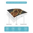 thumbnail image 5 of Brown Marble Twin XL Size Down Alternative Comforter, Lightweight Comforter Quilt Bedding Set with Pillow Shams Gold Abstract Vintage Modern Ombre Art All Seasons Bed Comforter Duvet Insert 68"x98", 5 of 7