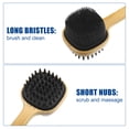 thumbnail image 3 of Depurador de espalda para baño de ducha, cepillo corporal de silicona con mango largo para exfoliar la piel, negro, 1 ud., 3 of 7