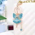 thumbnail image 7 of SmartBy Flower Fairy Keychain Rhinestone Butterfly Wings Fairy Charm Cute Sparkly Keychain Bag Charm Gift for Women Girls, 7 of 7