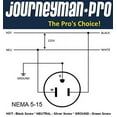 thumbnail image 6 of Journeyman-Pro 515PV 15 Amp 120-125 Volt, NEMA 5-15P, 2Pole 3Wire, Straight Blade, Male Plug Replacement Cord Outlet, Commercial Grade PVC Black (BLACK 1-PACK), 6 of 6