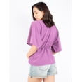 thumbnail image 4 of Blusa manga amplia con elástico en la cintura, 4 of 5