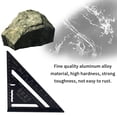 thumbnail image 1 of Scale Aluminum Alloy Triangle Rulers 90 degrees 45 degrees Set Square 7in Black Metric Square Ruler, 1 of 6