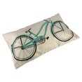Bicycle Pattern Linen Rectangle Pillowcase, Sofa Cushion Cover for Home