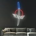 thumbnail image 4 of Handmadetneonsign Sword Sun Cloud Neon Light, Moon Cloud Dagger Led Light, Knife Led Sign, 4 of 5