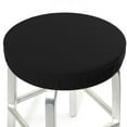thumbnail image 3 of Kll Black Round Bar Chair Cushion Cover ,Bar Stool Protector With Elastic, Soft Washable, 3 of 7