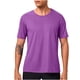 thumbnail image 5 of Ceisia Men's Slim Fit Short Sleeve Crew Neck Athletic T-shirt Quick Dry Solid Color Workout Top Purple L Gifts, 5 of 7