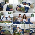thumbnail image 5 of Merry Christmas Bedding Duvet Cover Set Twin Size 4 Pieces Blue Red Gnome Tree Snow Soft Twill Plush Quilt Cover, Include 1 Duvet Cover 1 Flat Sheet And 2 Pillow, 5 of 7