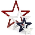 thumbnail image 4 of Liamobondopolis 3 Piece Nested Wooden Star Set 4th of July Patriotic Decor for Home Decor Living Room Table and Shelf, 4 of 7