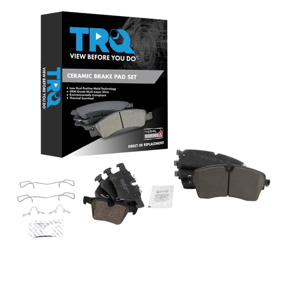 TRQ Brake Pads Ceramic Fits 2018-2019 Jaguar E-Pace 2017-2020 Land Rover Discovery Sport 2018-2020 Range Rover Evoque