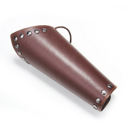 

JANGSLNG Men Halloween Arm Cuff Adjustable Rivet Decoration Personality Faux Leather Vintage Style Cosplay Medieval Cross Strings Retro Men Oversleeve for Party