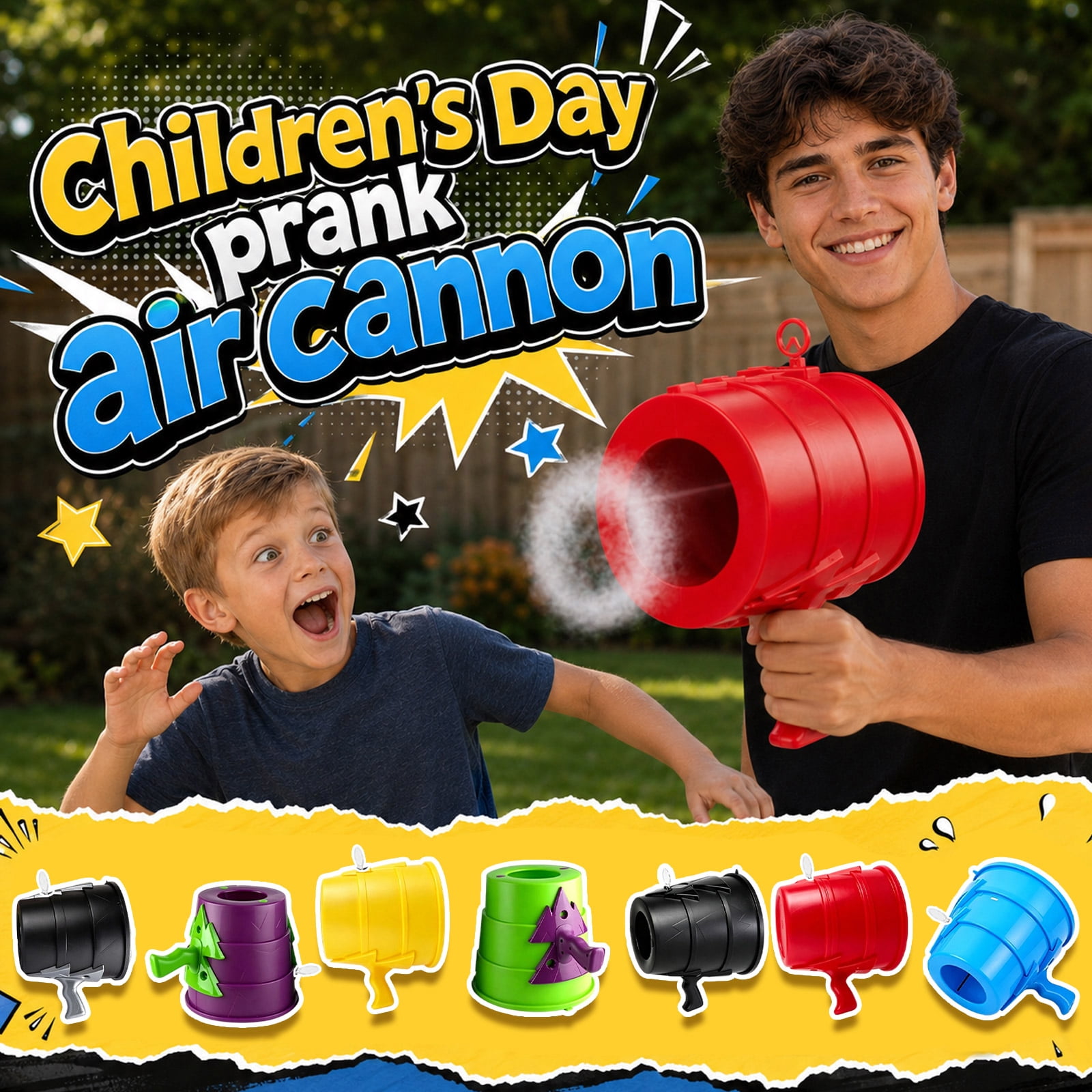 Air Cannon Handheld Bullseye Air Blaster Toy for Adults