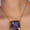 14K Gold-Plated, variant on Women's Square Pendant Cuban Link Chain Necklace 14K Gold-Plated with Multicolor Crystal, Everyday Wear, 22 Inch, Gift Boxed