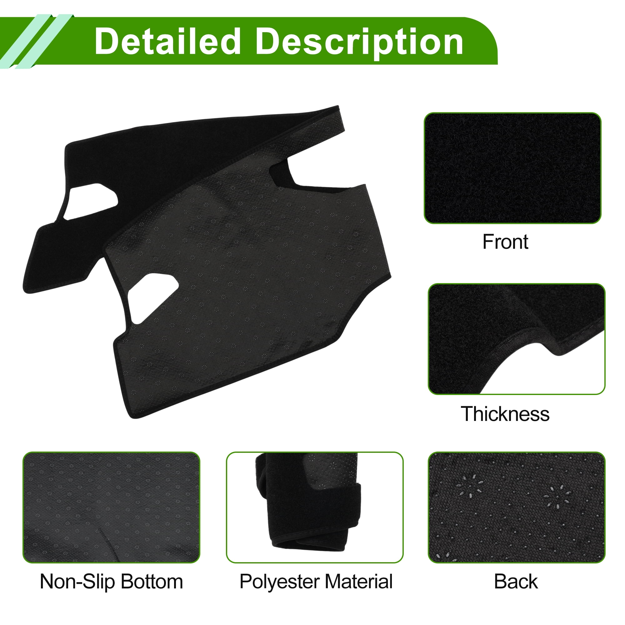 Unique Bargains Dashboard Cover for Nissan Kicks 2025 Dash Cover Mat Carpet Center Console Dash Cover Mat Car Interior Sunshield Protector Pad Polyester Black 1 Pc