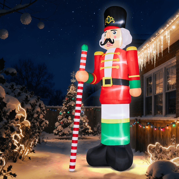 Zimtown Inflatable Nutcracker Christmas Outdoor Decoration 12ft for Holiday Christmas Outdoor Decor