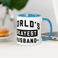 thumbnail image 4 of CafePress - World's Okayest Husband - 11 oz Ceramic Mug - Novelty Coffee Tea Cup, 4 of 6