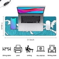 thumbnail image 5 of Green Waves &nbsp;mouse Padswaterproofwashable&nbsp;for Office Home Work GamingmousepadsRubber Base Mousepad with Stitched Edges 31.5x11.8inches, 5 of 7