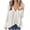 White, variant on Tops Blouses Cap Sleeve Sweatshirt for Women Solid Color Bubble Fall Loose Button Long Sleeve Sweatshirt