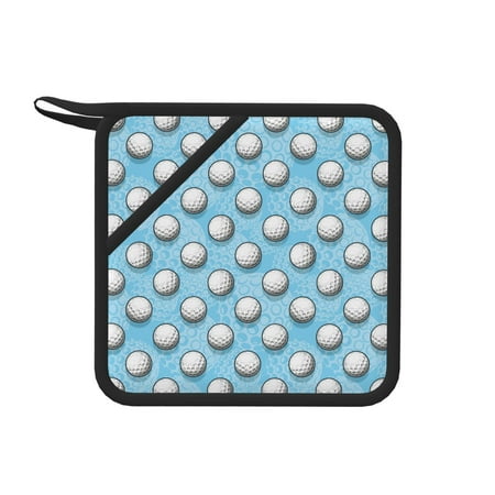 

Matuu Golf Balls 1 for Square Silicone Anti-hot Pad for Kitchen Potholders Hot Dishers Spoon Holder