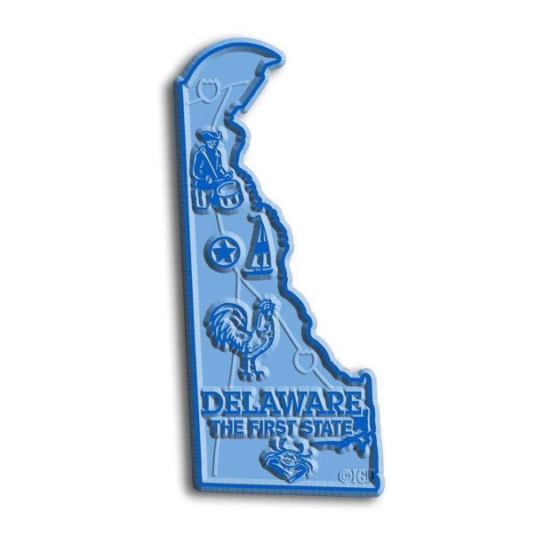 Delaware The First State Map Fridge