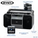 thumbnail image 2 of Reproductor de CD y Casetes Portátil Jensen Gris con Radio AM/FM y Compatibilidad CD MP3, 2 of 7