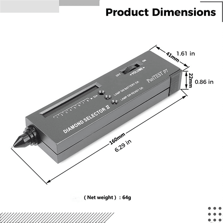 Professional Diamond Tester, Jewelry Diamond Detector Gem Diamond Tester Pen