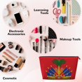 thumbnail image 4 of Red Coat Of Arms Of Haiti Purse Organizer Handbags Totes Leather Zipper Printing Bag For Women Travel Toiletry Bag, 4 of 7
