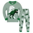 thumbnail image 2 of Little Boys Pajamas Outfit Long Sleeve Dinosaur Prints Crewneck Sweatshirts Pants 2PCS Outfits Toddler Kids Sleepwear Clothes Set For Fall Winter, 2 of 4