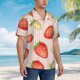 thumbnail image 3 of Balery Strawberries Camisas hawaianas de manga corta para hombre, camisas playeras de corte holgado, camisas de vacaciones con botones,XX-Large, 3 of 7
