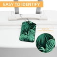 thumbnail image 3 of Square PU Leather 2 Pack Travel Tag - Bag Tag - Suitcase Tag with Privacy Cover and Stainless Steel Ring - Suitable for Travel, Backpack, and Handbag Tropical Leaves, 3 of 7