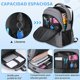 thumbnail image 3 of Mochila,Mochila de 15.6 pulgadas Mochila para estudiantes universitarios con puerto USB Mochila escolar resistente al agua para hombres mujeres,Gris, 3 of 5