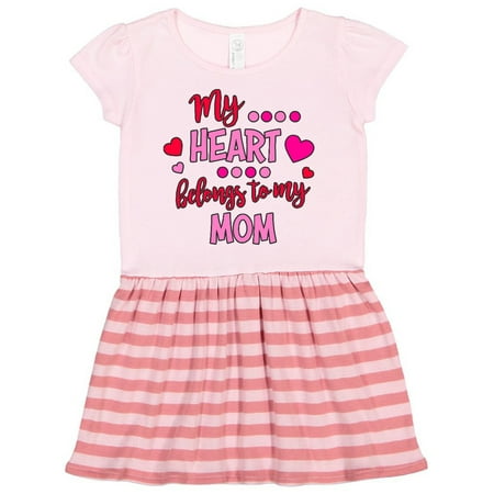 

Inktastic My Heart Belongs to my Mom Gift Toddler Girl Dress