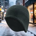 thumbnail image 5 of Fuzz Ear Flap Beanie Hat for Men Thermal Windproof Winter Skull Cap with Ear Covers Dark Gray Free Size, 5 of 5