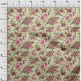 thumbnail image 3 of oneOone Viscose Chiffon Light Green Fabric Florals Sewing Material Print Fabric By The Yard 42 Inch Wide, 3 of 4