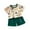 Z-03Green, variant on Ruyang Kids Girls Boys Cotton Lounge Set Short Sleeve Graphic Tee Elastic Waist Shorts Toddler Loungewear Cute Sleepwear