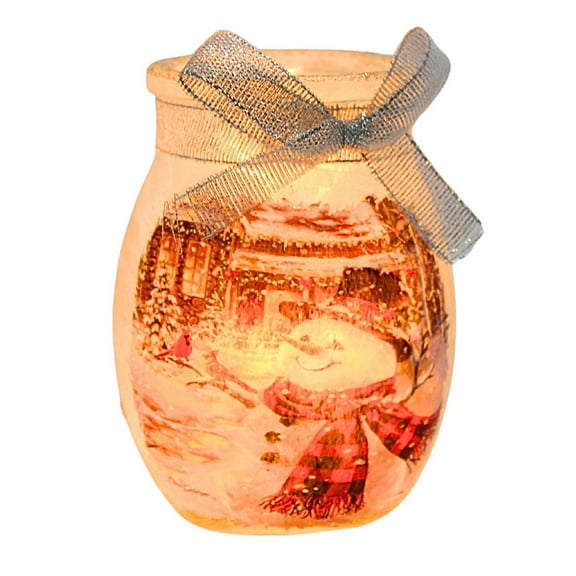 Stony Creek Delightful Snowman Small Jar Electric Christmas Winter Dgs2280 Cardinal