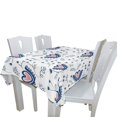 thumbnail image 3 of EREHome Horizontal Stripes Tablecloths Green Table Top Decoration 60x104 inches, 3 of 5