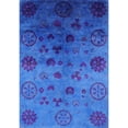 thumbnail image 1 of Ahgly Company Indoor Rectangle Mid-Century Modern Blue Orchid Blue Oriental Area Rugs, 2' x 3', 1 of 6