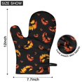 thumbnail image 6 of Cute Oven Mitts,Black Halloween Pumpkin Faces Oven Mitt 2-Pack Set,Kitchen Gloves for Oven,Heat Resistant Oven Mitts 7.7"x12", 6 of 7