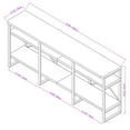 thumbnail image 2 of Davee Furniture Open Walnut Shelves 4-tier Entertainment TV Stand, 2 of 6