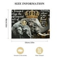 thumbnail image 3 of Nawypu  Black and White Elephant Wall Art Inspiritional Quotes - i Choose You Poster Elephant King and Queen Crown Canvas Painting for Bathroom Bedroom Office Framed Artwork, 3 of 6