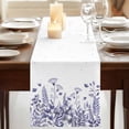 thumbnail image 3 of Table Runners 72 Inches Long Dress Scarves, Purple Spring Floral Farmhouse Kitchen/Dining Table Runner, Coffee Tablerunners, Watercolor Elegant Pastoral Flowers 14x72 Inch, 3 of 9