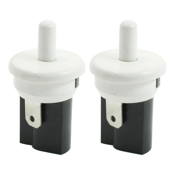 Unique Bargains 250VAC 3A Round Button Normal Close SPST Refrigerator Door Light Switch 2x