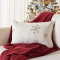 thumbnail image 3 of SAFAVIEH Falling Snow Pillow, 12" x 20", White, 3 of 6