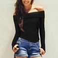thumbnail image 4 of SOPOTUTU Boat Neck Top Long Sleeve Polyester Fitted for Women 1 Set, 4 of 8