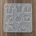 thumbnail image 3 of 10pcs Shoes Clothes Hanger bag Silicone Molds Resin Casting Molds for UV Resin Epoxy Resin Craft Making 130x125x5mm Hole: 2mm Inner Diameter: 33~46x27~45mm, 3 of 6