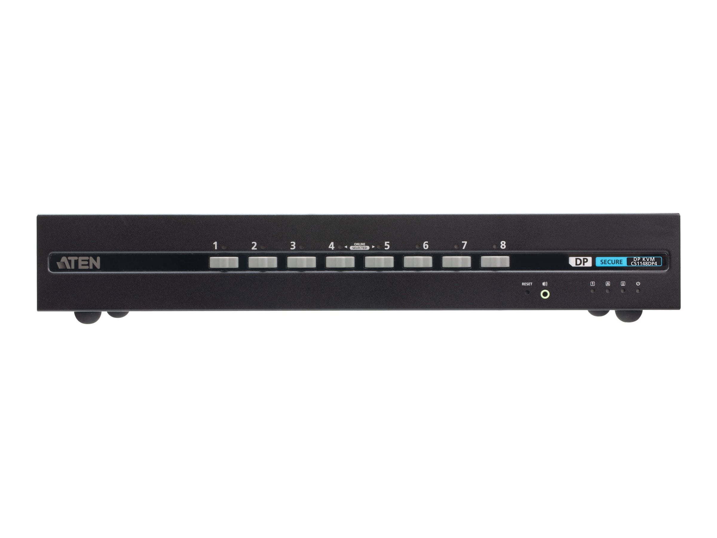 ATEN 8-Port USB DisplayPort Dual Display Secure KVM Switch (PSD PP v4.0 Compliant) - 8 Computer(s) - 1 Local User(s) - 3840 x 2160 - 50 Hz, 60 Hz - 10 x USB - 18 x DisplayPort - Desktop
