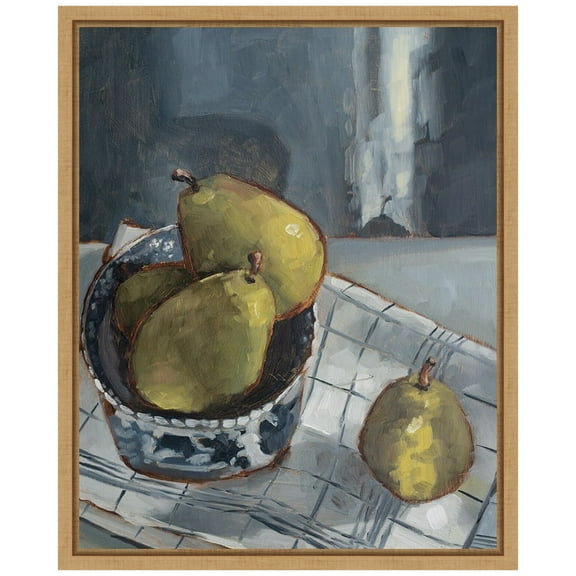 Amanti Art A Dish of Fruit I Framed Canvas Wall Art Print