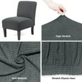 thumbnail image 5 of AIGIA Armless Accent Chair Covers Stretch Armless Velvet Chair Slipcover Armless Chair Covers for Living Room, 5 of 21